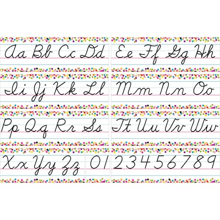 Teacher Created Resources Colorful Vibes Cursive Writing Bulletin Board Set TCR8764